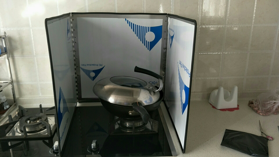 防油挡板加厚不锈钢防油溅挡油板炉灶油烟机灶台煤气灶隔热板挡风板