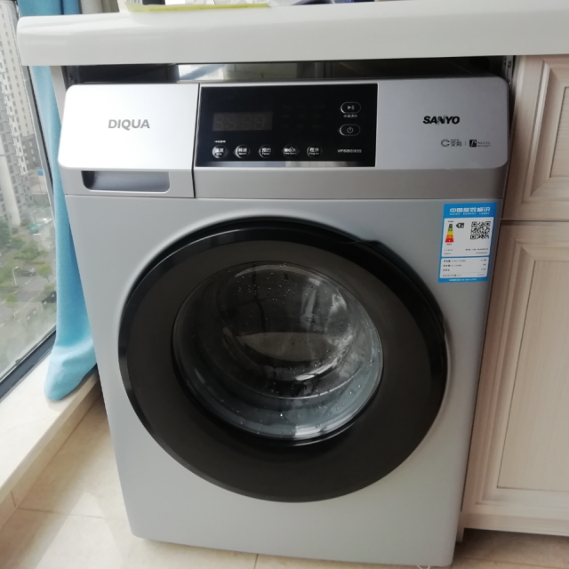三洋帝度(sanyo)wf80bs565s 8公斤全自动滚筒变频洗衣机 桶自洁 随心