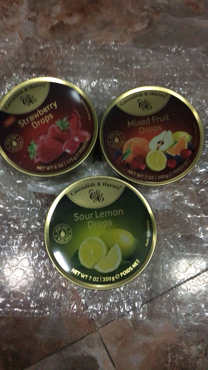 德国进口cavendish&harvey嘉云糖草莓味水果味硬糖果零食糖喜糖铁盒装