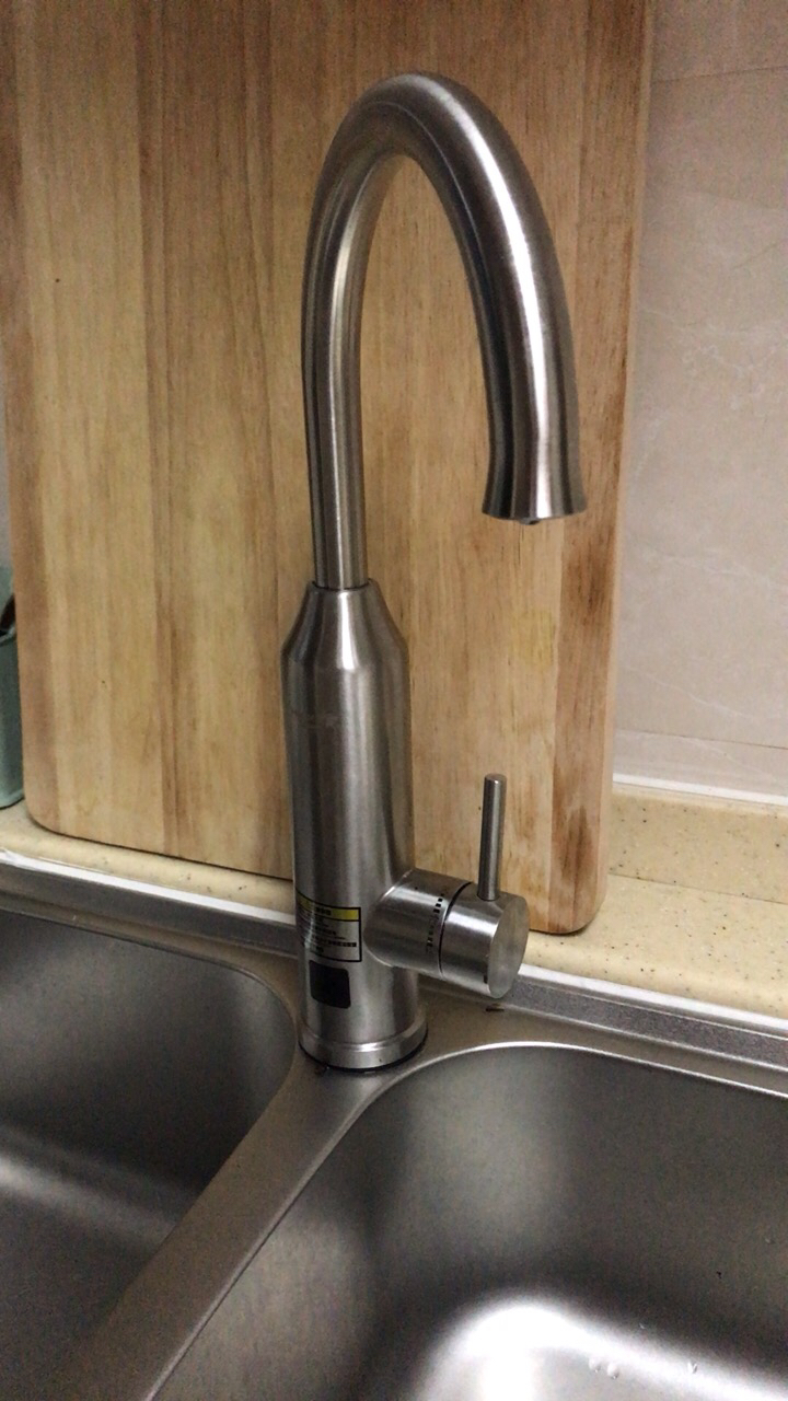 海尔haier 即热式电热水龙头 快速热水器 不锈钢机身 厨房热水宝 电源