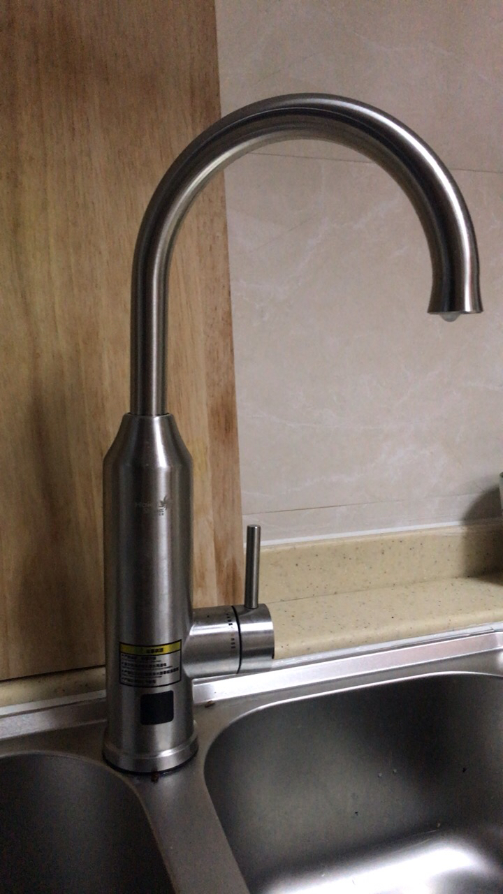 海尔haier 即热式电热水龙头 快速热水器 不锈钢机身 厨房热水宝 电源