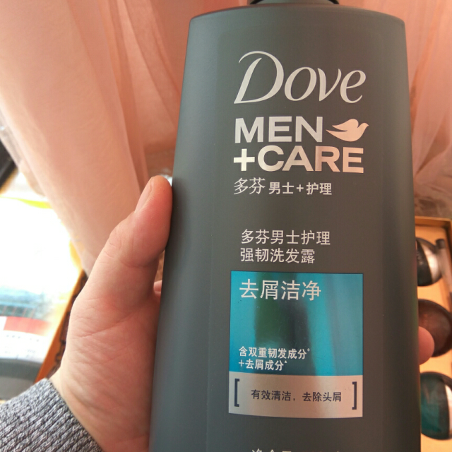 多芬dove洗发水男士护理强韧洗发露去屑洁净700ml联合利华