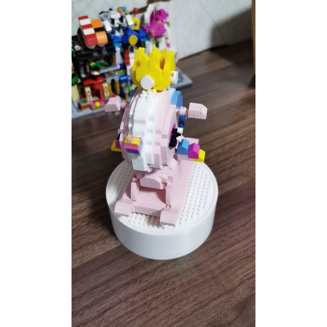 loz小颗粒积木 独角兽木马音乐盒微钻益智拼装玩具女孩成年人拼图9853