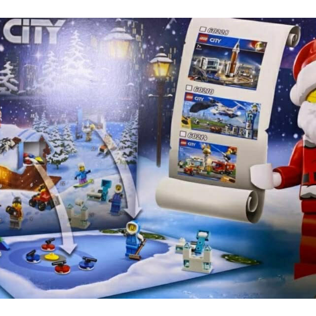 lego乐高2019乐高03城市组圣诞倒数日历city城市系列60235积木玩具