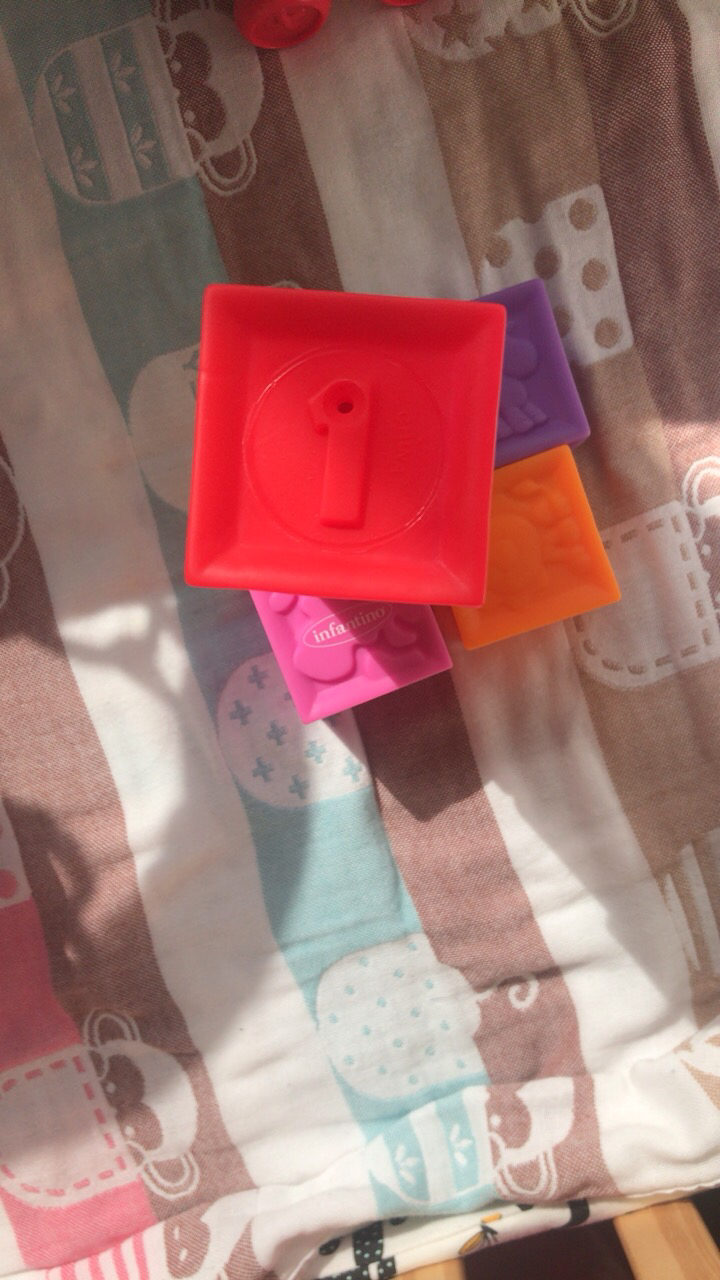 infantino婴蒂诺儿童软积木数字浮雕玩具环保塑料捏捏乐男童女童益智