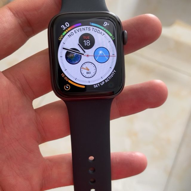 专注健康与运动苹果applewatchseries4智能手表gps款深空灰铝金属表壳