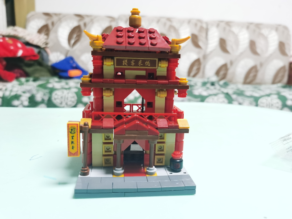 模型中国风小颗粒成年高难度拼装益智儿童玩具-迷你中华街八款晒单图