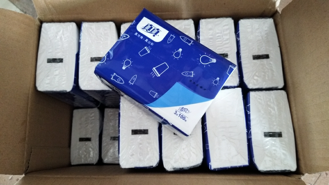 清风 真真 抽纸 3层100抽24包小规格抽取式面巾纸晒单图