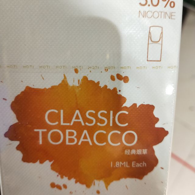 moti电子烟烟弹魔笛换弹小烟经典原味4枚盒