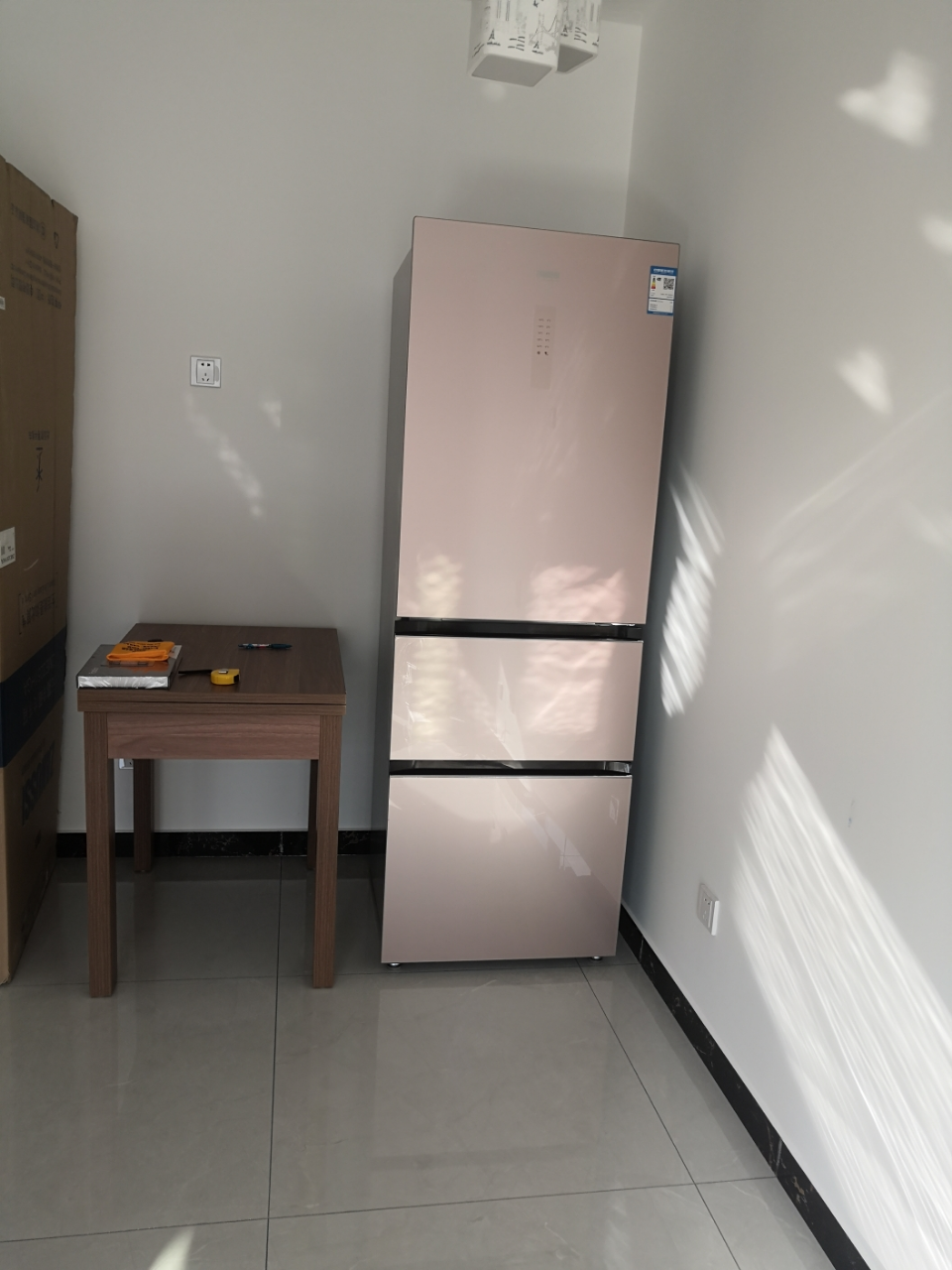 zme3251hga 325升玻璃风冷变频三门家用节能冷藏冷冻意式抽屉冰箱晒单