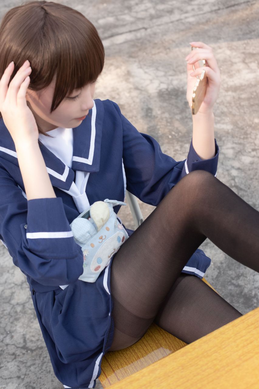 【森萝财团】森萝财团写真 – X-043 天台黑丝水手服 [110P-1V-2.14GB] X系列 第4张