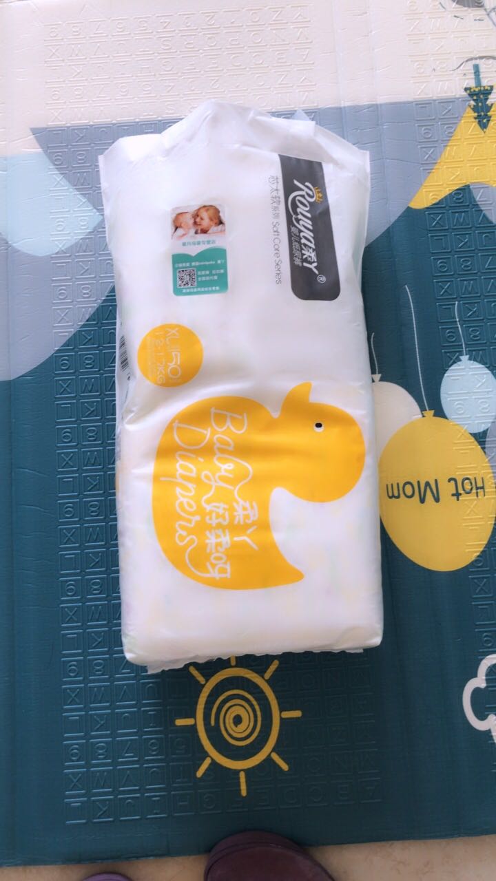 柔丫婴儿纸尿裤芯太软系列xl码50片男女宝宝尿不湿加大号晒单图