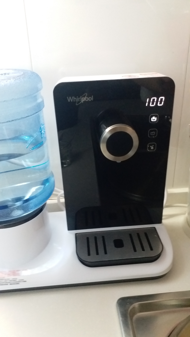 惠而浦(whirlpool)饮水机wk-ap03q-1黑 台式速热家用办公室智能饮水机