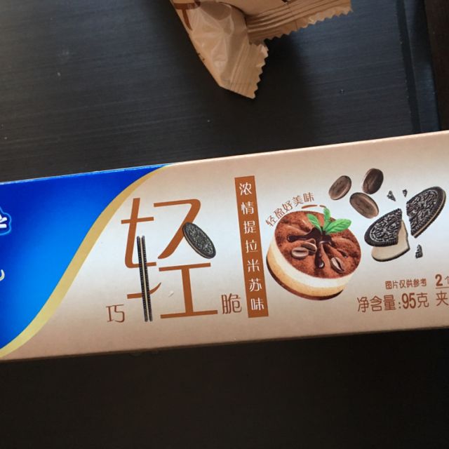 奥利奥oreo夹心饼干零食巧轻脆薄片浓情提拉米苏味95g