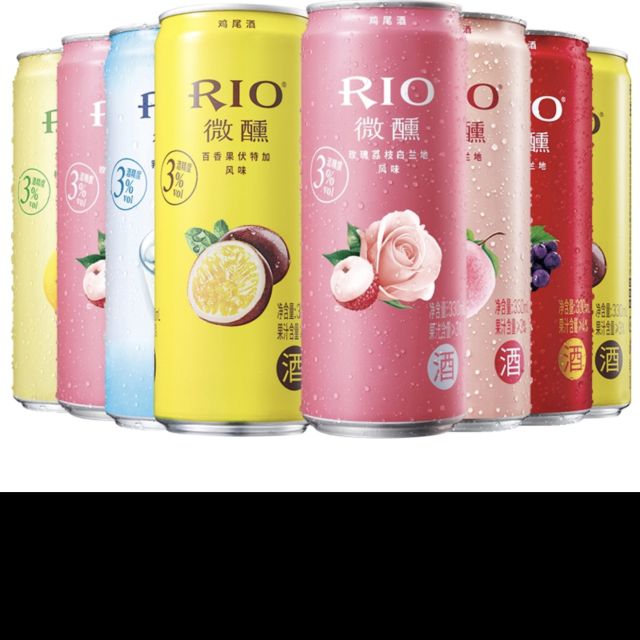 酒厂自营rio锐澳微醺白桃乳酸菌口味鸡尾酒套餐预调酒洋酒330ml8罐
