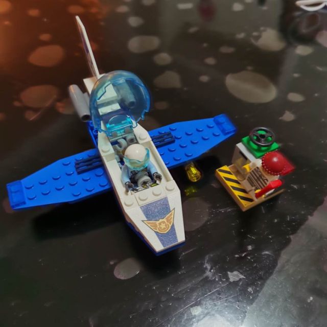 lego乐高city城市系列空中特警喷气机巡逻60206积木玩具