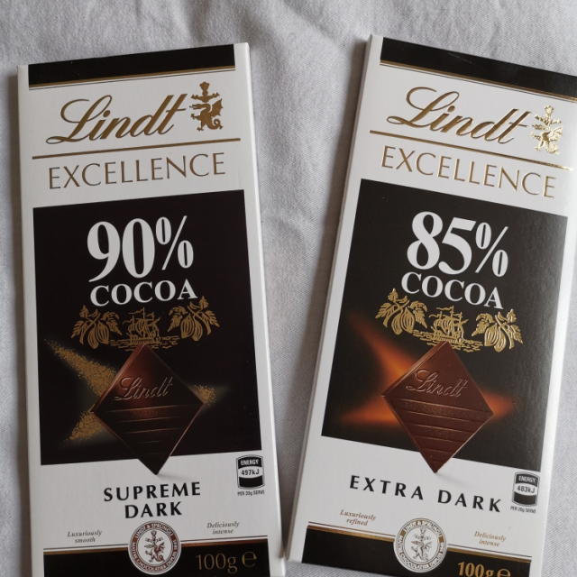 lindt 瑞士莲 特醇排装 90%可可 黑巧克力 100克/块