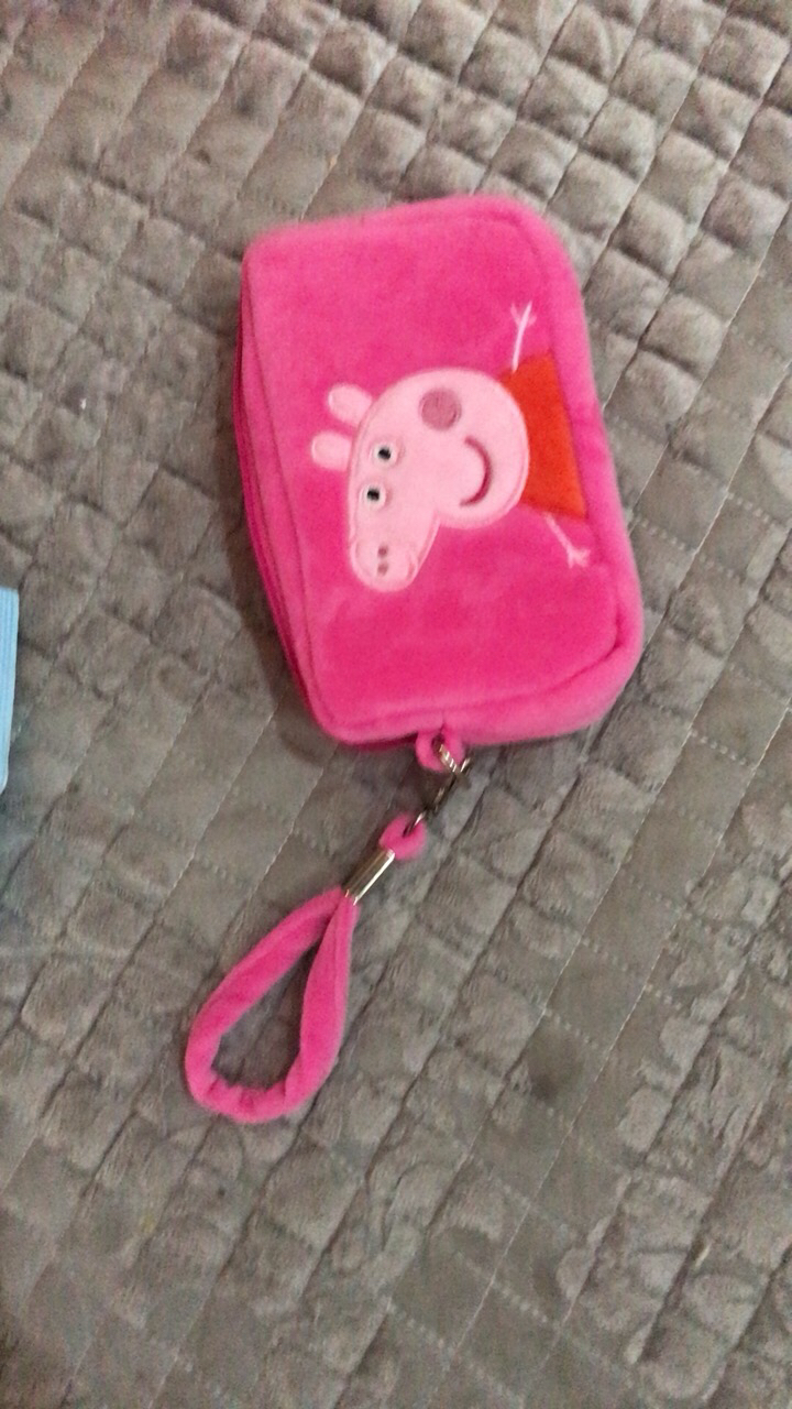 小猪佩奇peppa pig毛绒玩具佩佩方形钱包 15*9*3cm晒单图