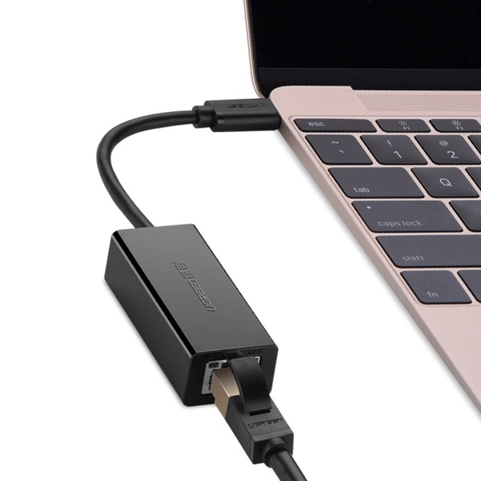 type-c有线百兆网卡 usb-c扩展坞转换器 rj45网口转接头数据转接线