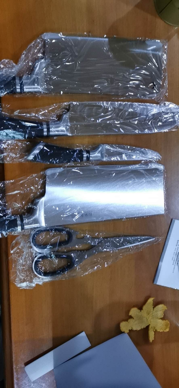 brk germany德国厨具波恩刀具六件套b全套厨房刀具一体成型 切菜刀斩