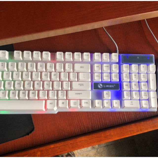 limeidegtx300游戏键盘彩虹背光键鼠套装电脑台式键盘游戏鼠标吃鸡