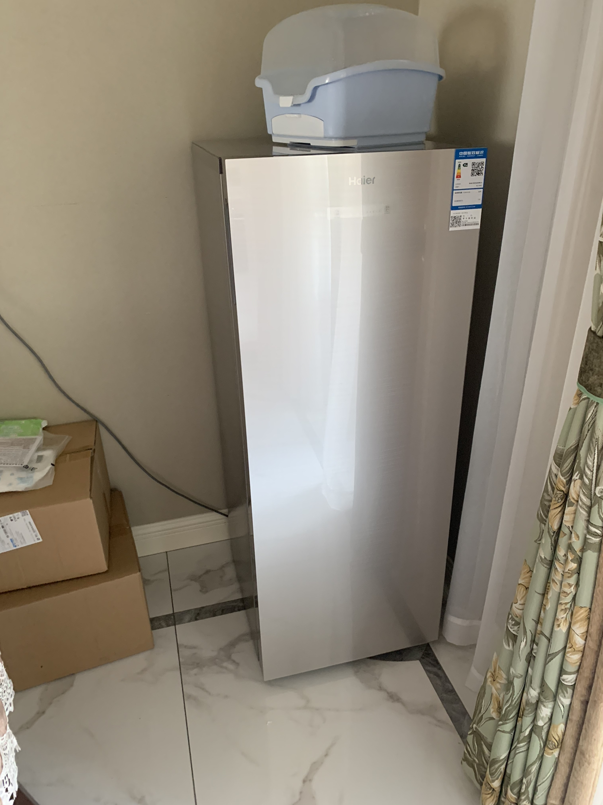 海爾(haier)bd-152wg 152升家用冷櫃 智能觸控母嬰冰箱 冷藏冷凍快速