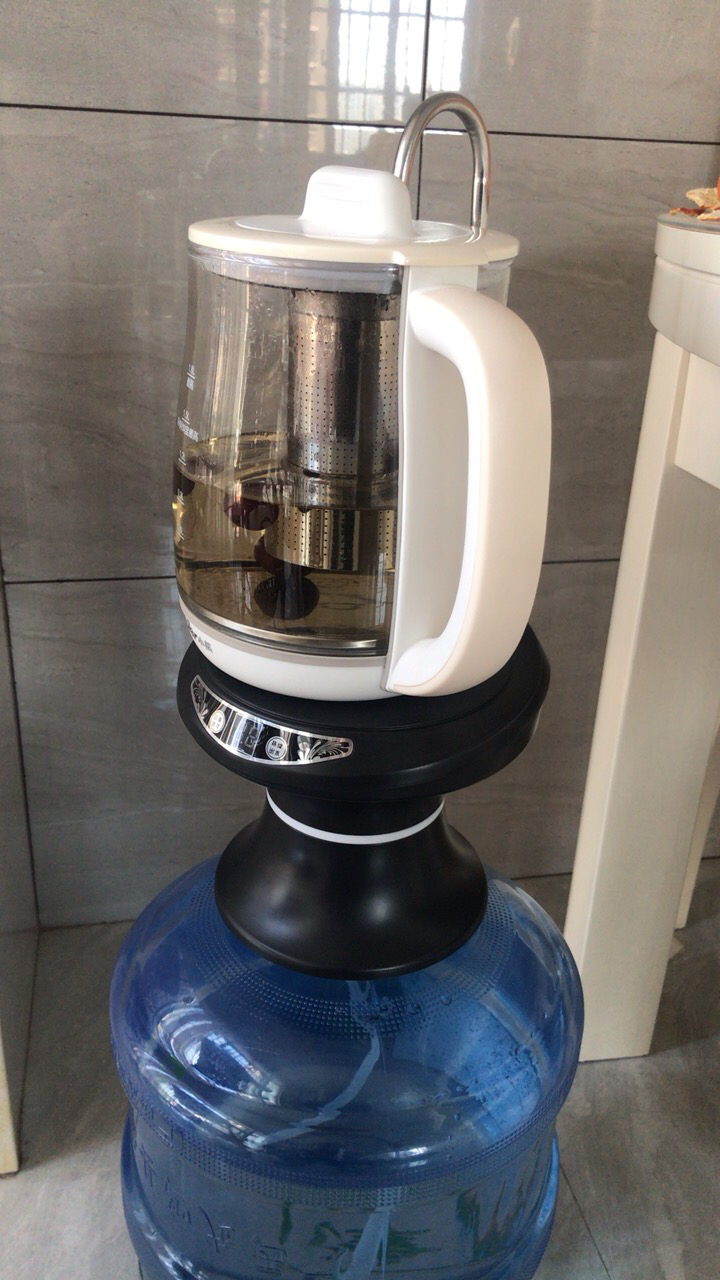 美厨(maxcook)桶装水抽水器 带托盘家用饮水器纯净水压水器 充电式