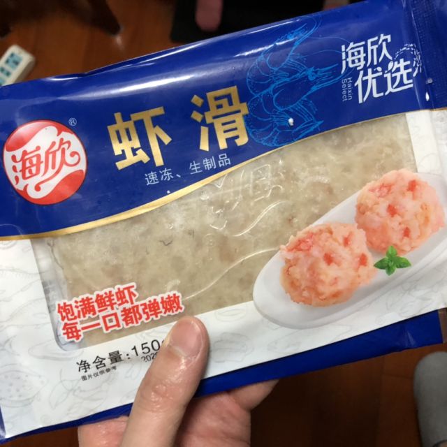 海欣虾滑150g豆捞火锅食材虾滑新鲜家用麻辣烫食材虾丸火锅丸子生鲜