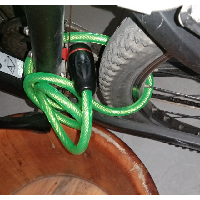 玥玛自行车锁山地车防盗锁锁单车锁链条锁全铜锁芯彩色 8125钢丝锁