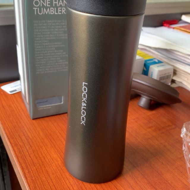乐扣乐扣locklock掌心保温杯lhc4027b304不锈钢300ml黑色