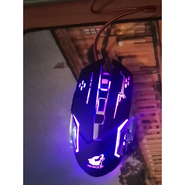 limeidev2七彩呼吸灯发光静音游戏鼠标有线笔记本台式电脑光电鼠标