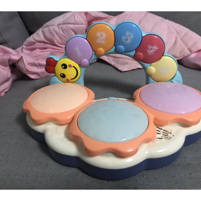 贝恩施 婴儿玩具 宝宝便携式手提拍拍鼓 儿童音乐玩具 早教故事机手拍