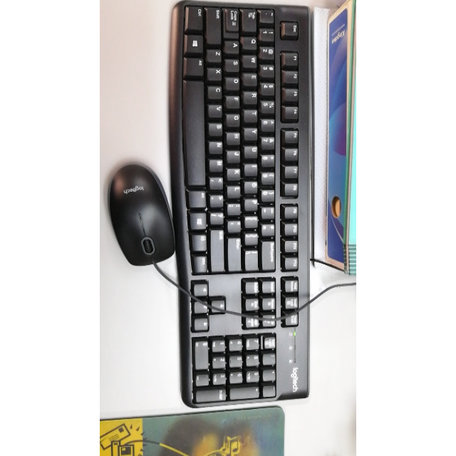 罗技logitechmk120usb键鼠套装鼠标键盘套装黑色