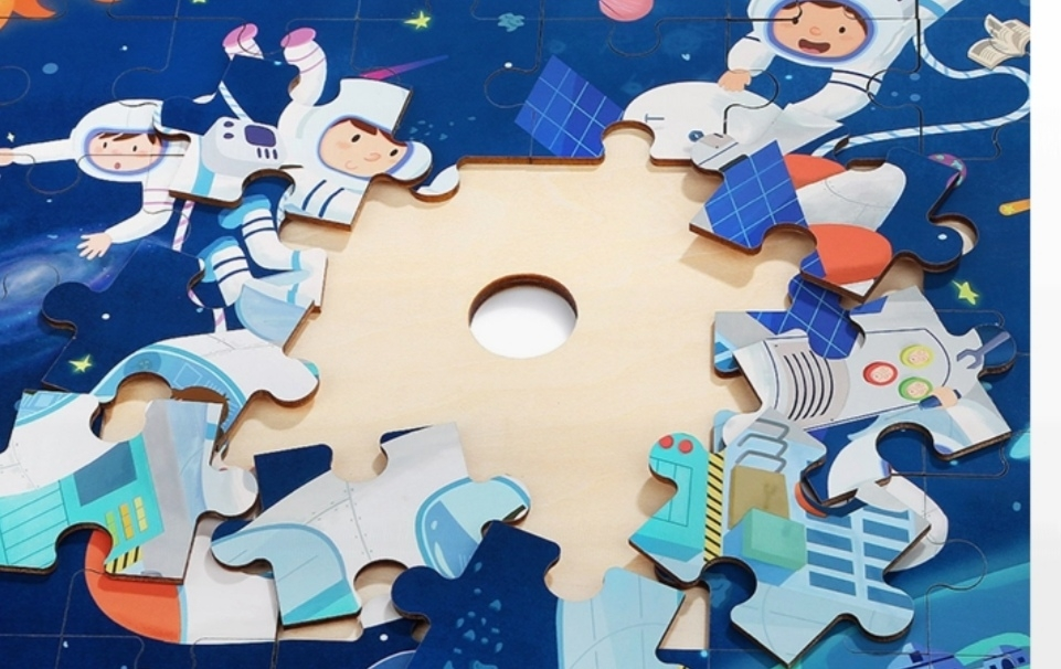 特宝儿(topbright)太空探索48片儿童拼插拼图玩具宝宝木质拼图男孩
