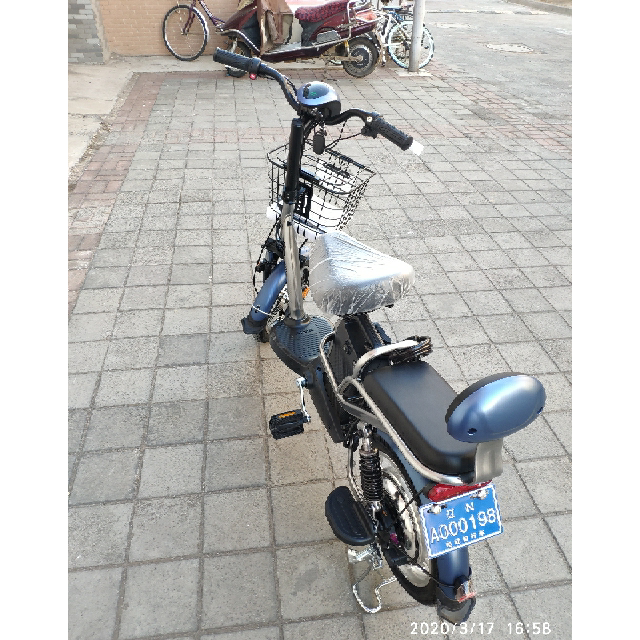 爱玛aima春生电动车轻便代步电动自行车48v锂电可拆卸充电简约通勤