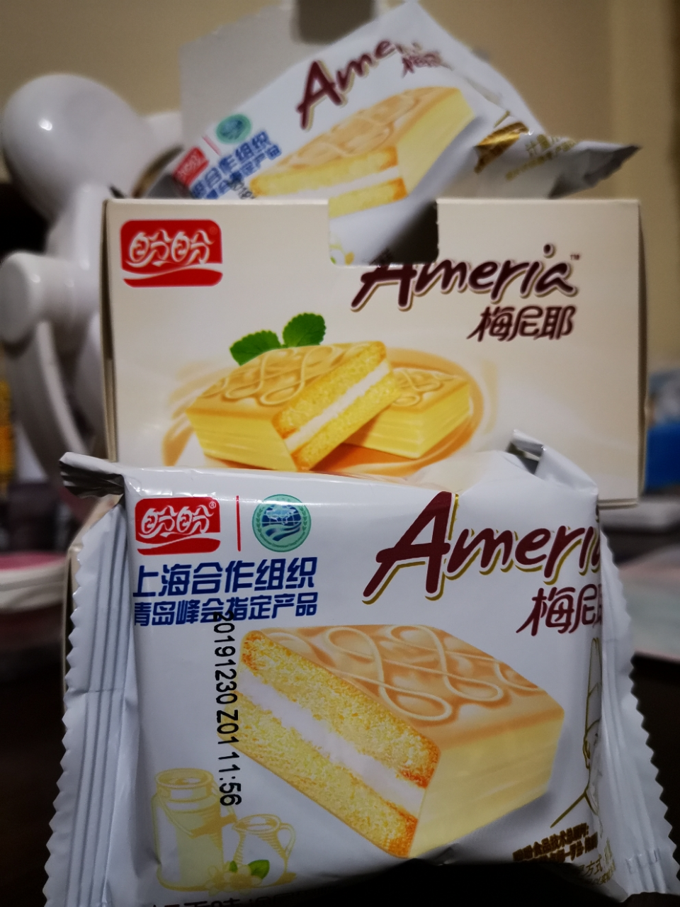 盼盼 糕点 梅尼耶涂层蛋糕 奶香味56g*4盒(早餐办公食品)晒单图