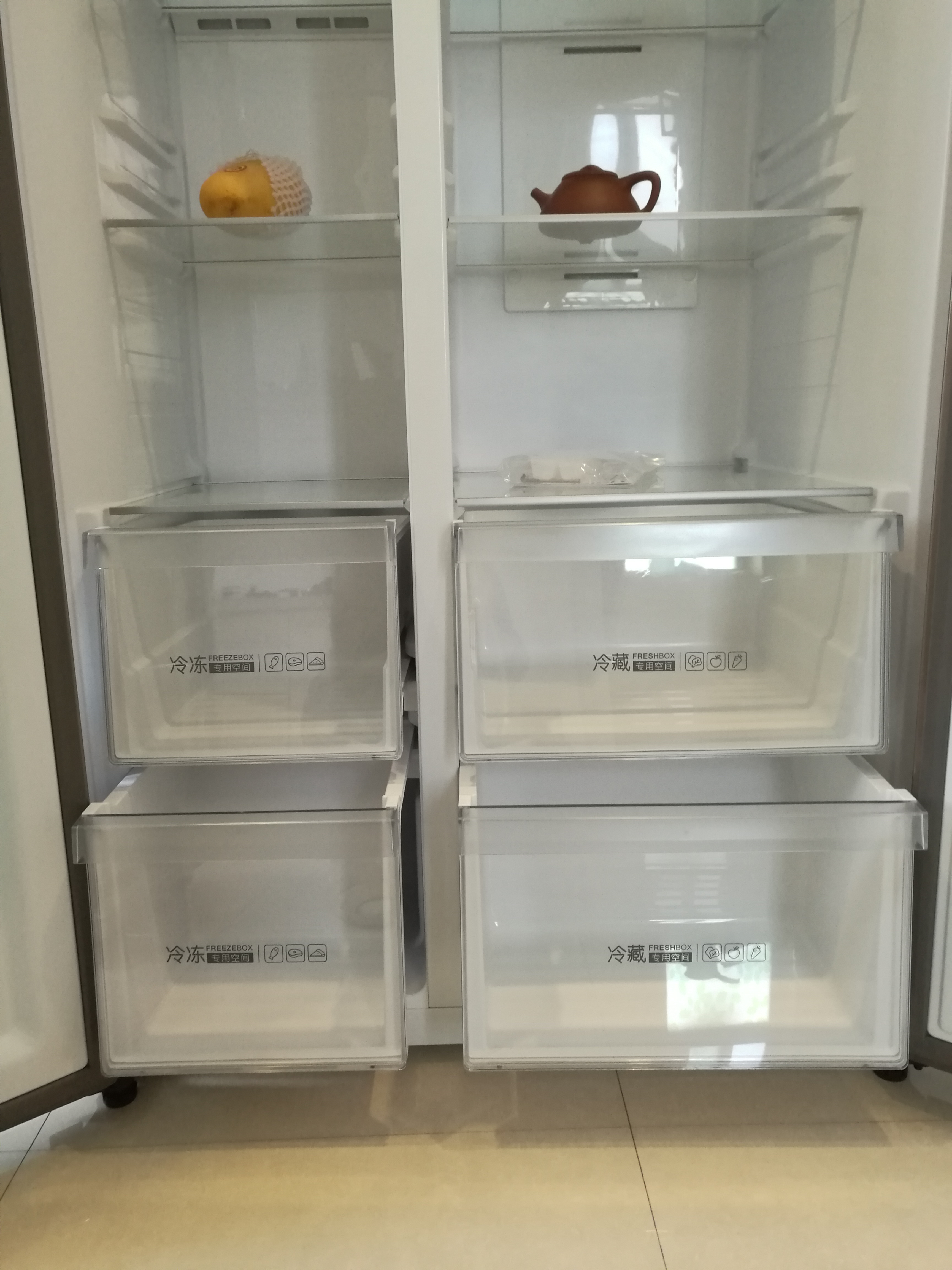 海尔(haier)541升 对开门冰箱 分层多路送风 双变频无霜 deo净味 90