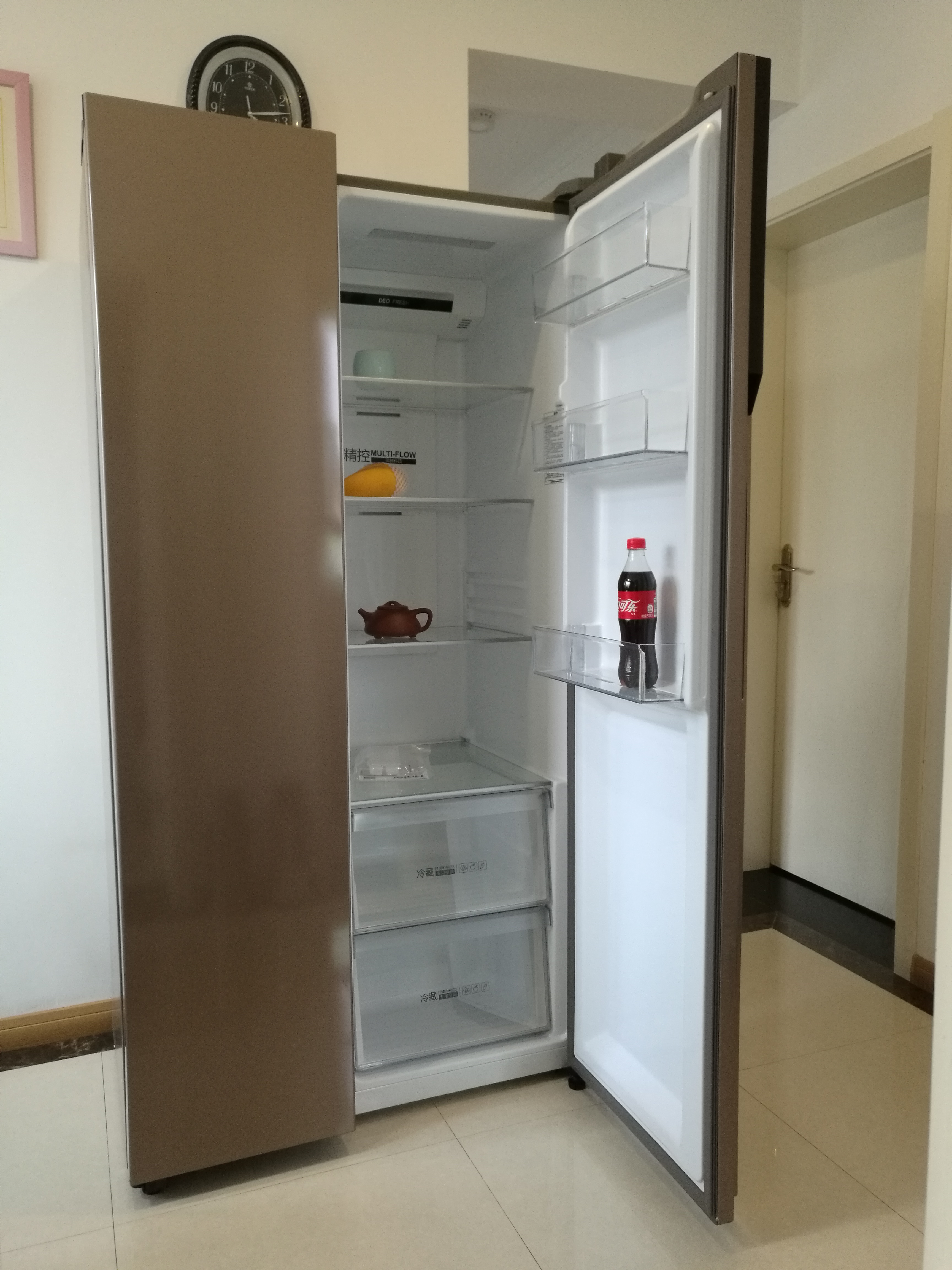 海尔(haier)bcd-541wdpj 541升对开门家用电冰箱 分层多路送风 风冷