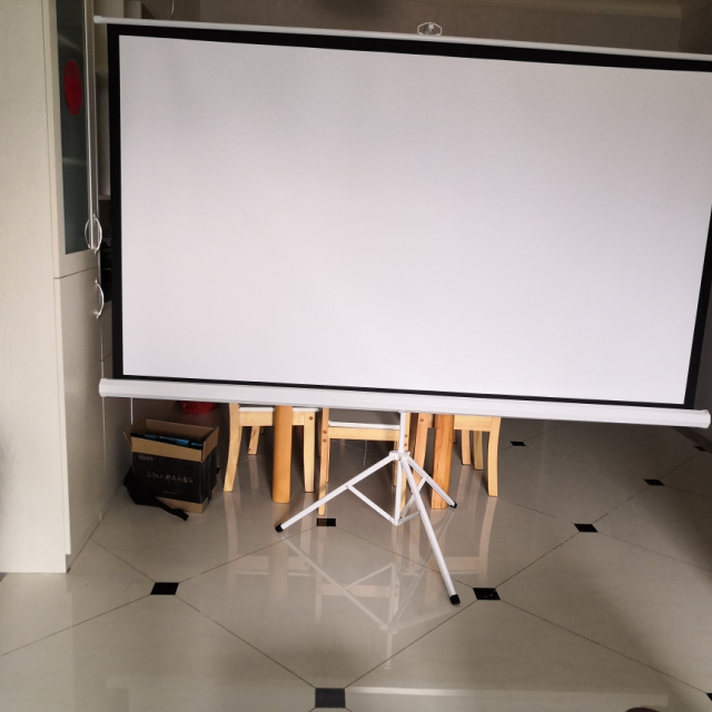 支架幕布移动幕布100寸169白玻纤投影布幕布家用投影仪屏幕布支架落地