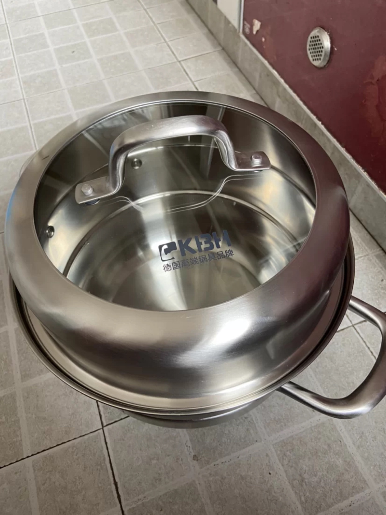 康巴赫(kbh)中式蒸锅 奥氏体不锈钢 三层复底 上蒸下煮晒单图