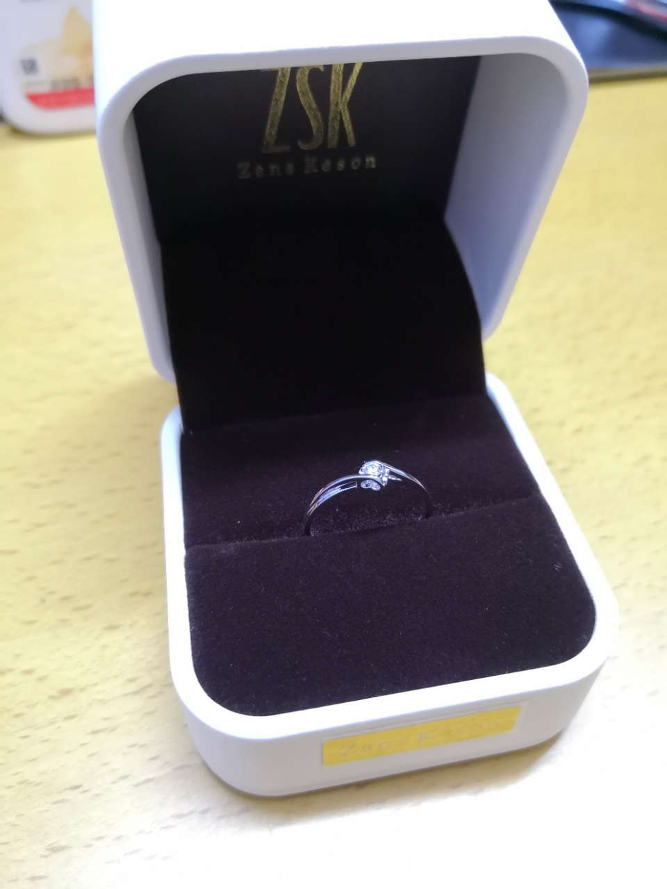 zsk珠宝 钻石戒指女 天使之恋白18k金钻石女戒订结婚钻石戒指求婚钻戒