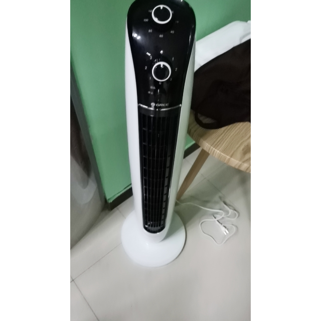 格力(gree)电风扇fl-09x61h 塔扇 台式 家用 静音 无叶 立式 摇头定时
