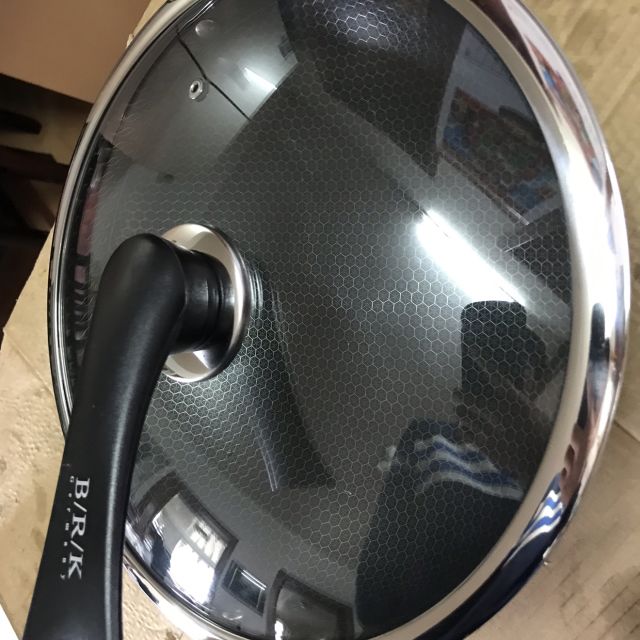 brk germany德国厨具克彭升级版全面屏蜂窝不粘炒锅304不锈钢健康节能