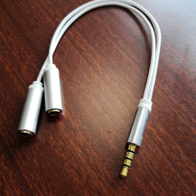 5mm一分二母延长线音频线 汽车车载音箱 耳机 手机 蓝牙音箱 电脑