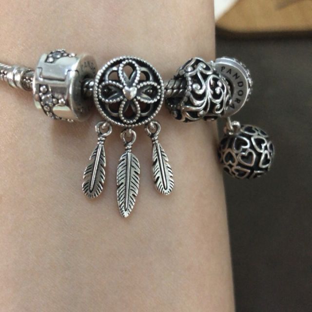 pandora潘多拉 神圣捕梦网925银 diy手链项链串珠串饰女-797200 银色