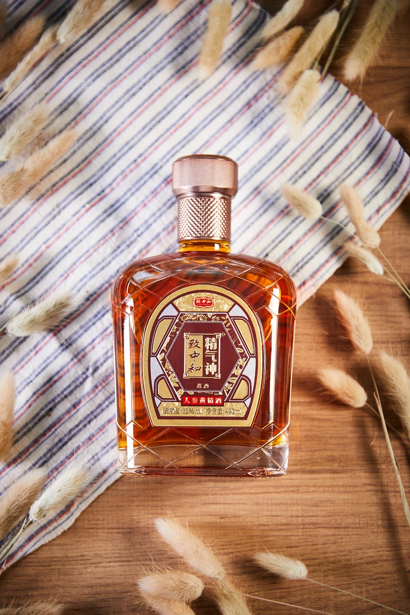 致中和精气神人参黄精酒 32度露酒配制酒490ml*1瓶礼盒装晒单图