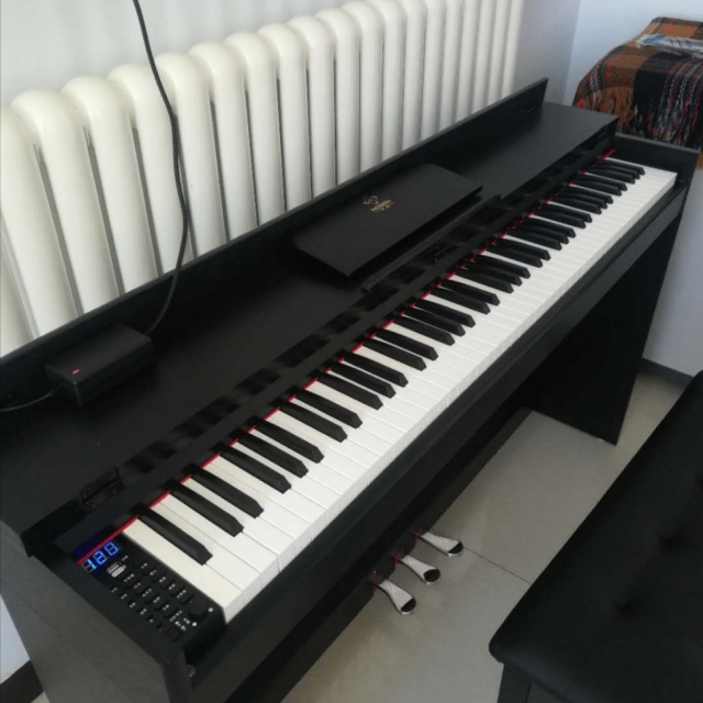 莫森mosen智能电钢琴ms103p黑色电子数码钢琴88键重力全新款琴架三