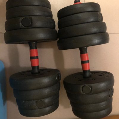 哑铃男士健身家用器材初学者20kg30公斤杠铃闪电客可调节锻炼臂肌一对