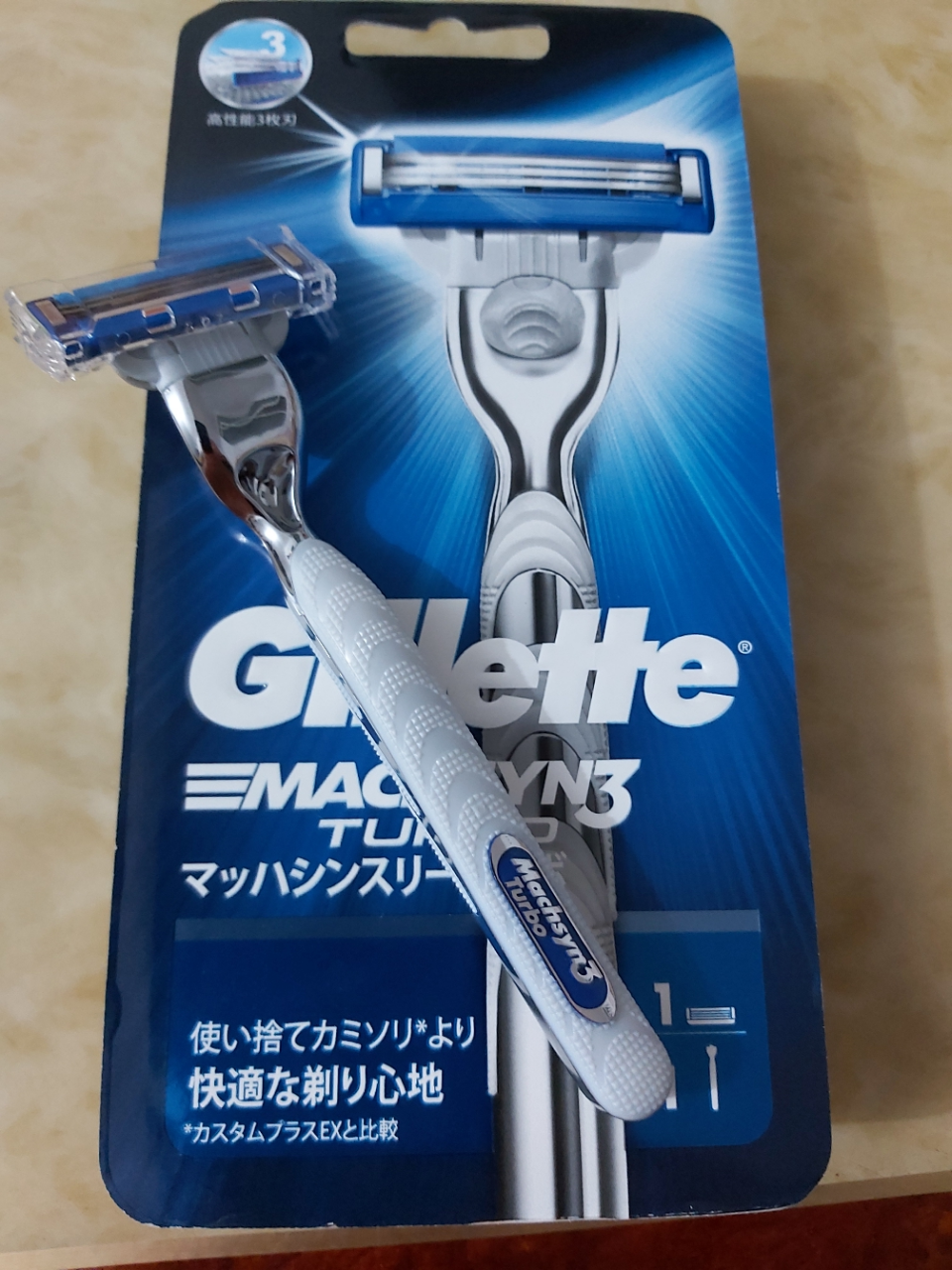 gillette吉列 锋速3涡轮手动剃须刀刮胡刀 1刀架 1刀头晒单图