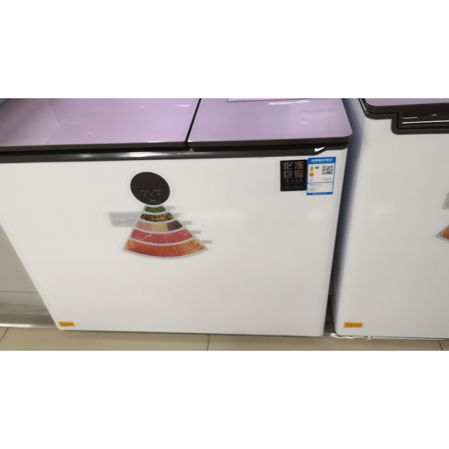 美的冷柜bdbc303kem时尚金